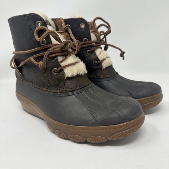 Sperry Saltwater Edge Sherpa Duck Boots - Picture 1 of 7